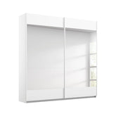 Mali White Sliding Door Wardrobe With Mirror - Pendle Village Furniture